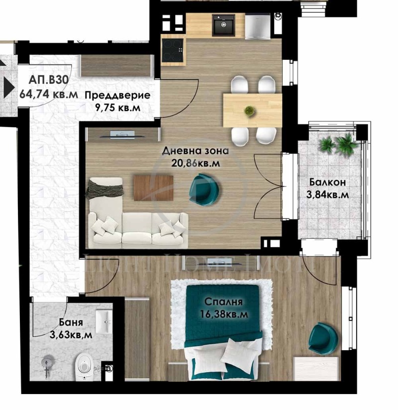 Продава  2-стаен град Пловдив , Остромила , 75 кв.м | 51648705 - изображение [5]