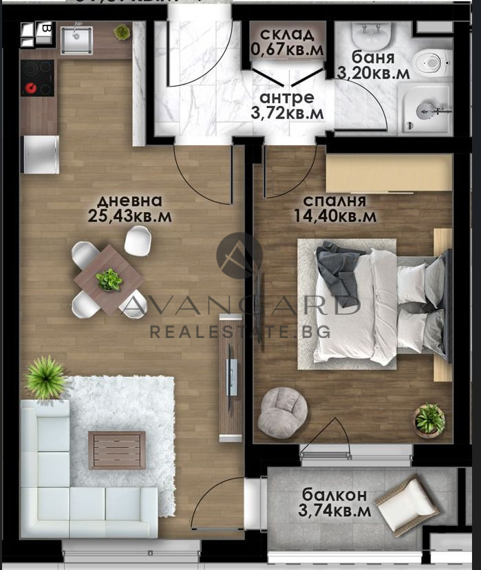 Продава 2-СТАЕН, гр. Пловдив, Остромила, снимка 9 - Апартаменти - 56522038