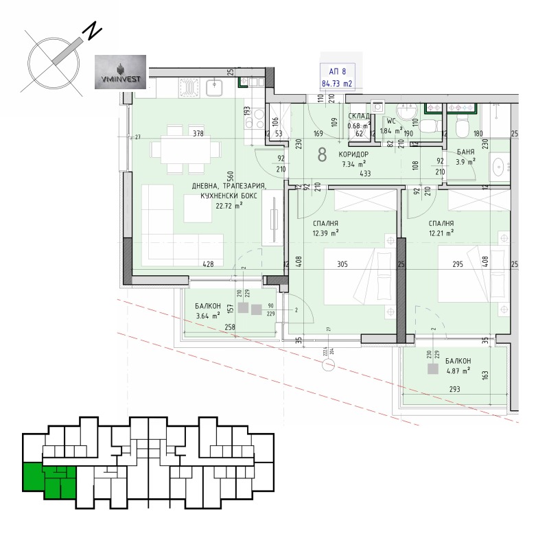 Продава 3-СТАЕН, гр. София, Малинова долина, снимка 3 - Апартаменти - 52802361
