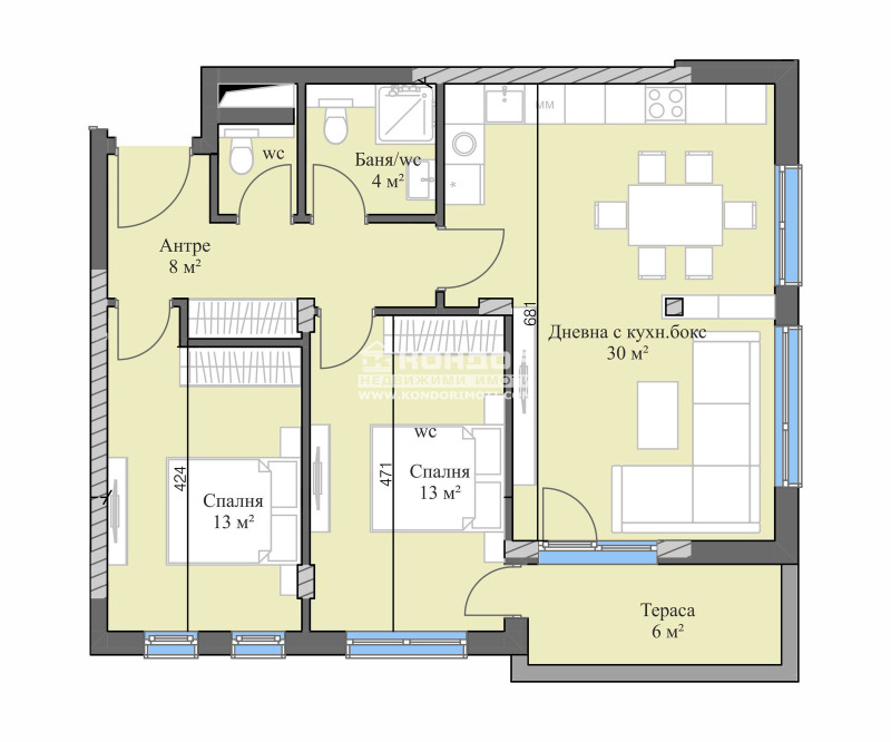 Продава  3-стаен град Пловдив , Кършияка , 106 кв.м | 21142189 - изображение [2]