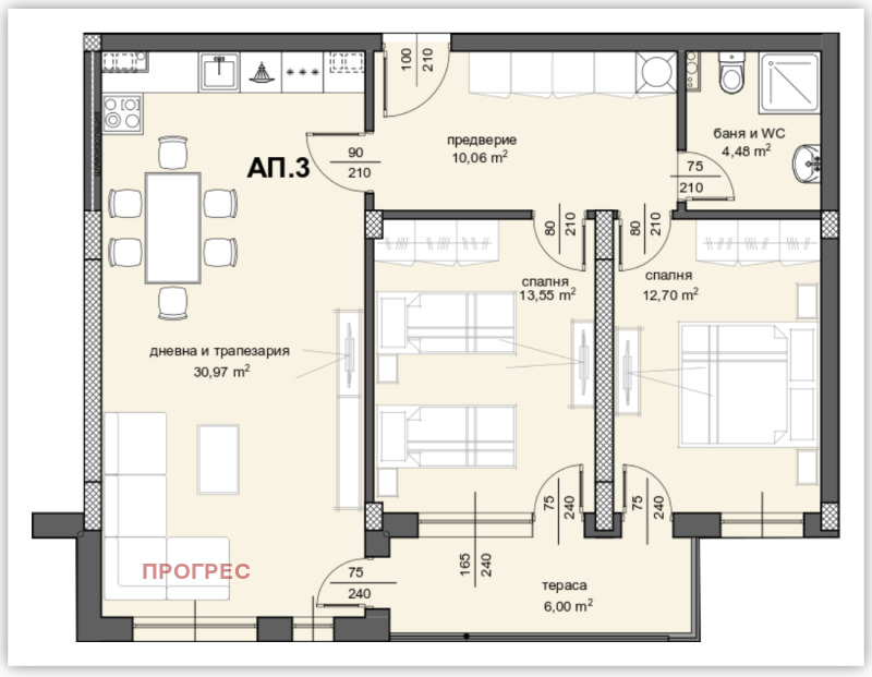 Продава  3-стаен град Пловдив , Център , 115 кв.м | 40591812 - изображение [5]