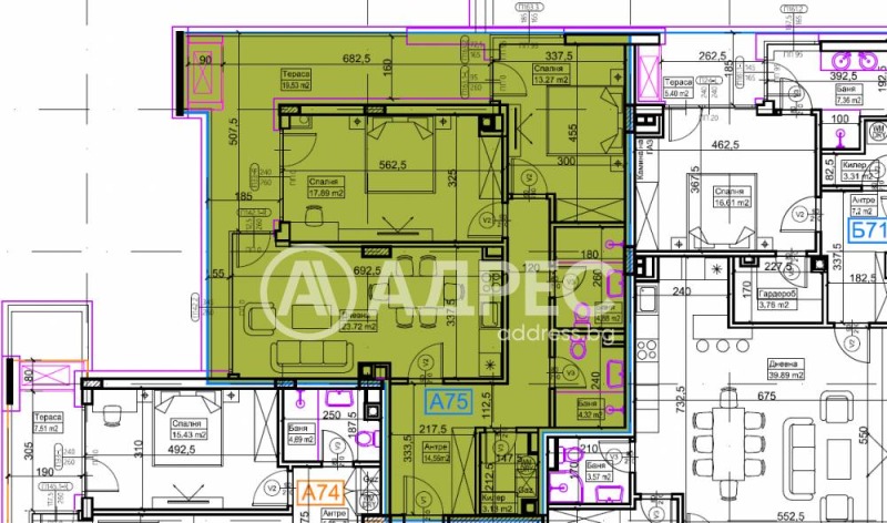 Eladó  2 hálószobás Sofia , Krastova vada , 130 négyzetméter | 41812254 - kép [2]