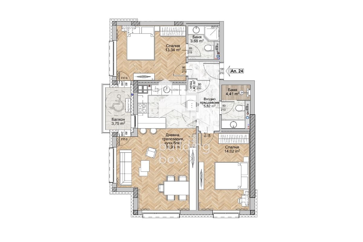 Продава 3-СТАЕН, гр. София, Люлин 8, снимка 2 - Апартаменти - 54606670