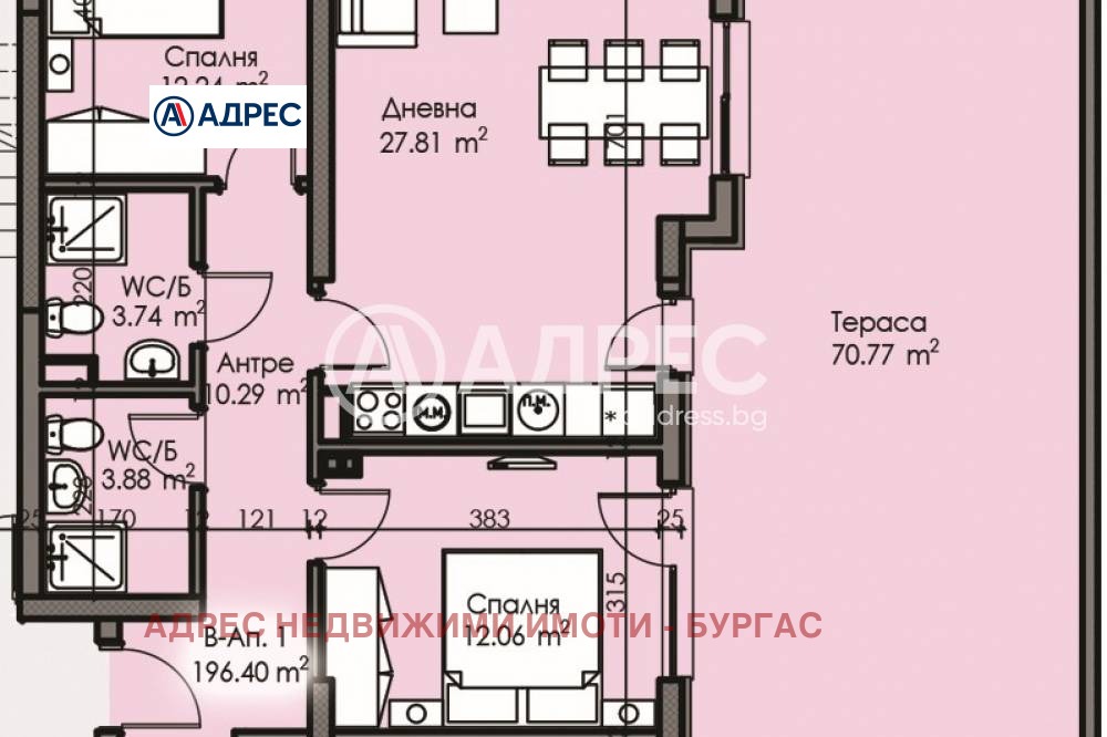 Продава МНОГОСТАЕН, гр. Бургас, Изгрев, снимка 2 - Апартаменти - 53195067