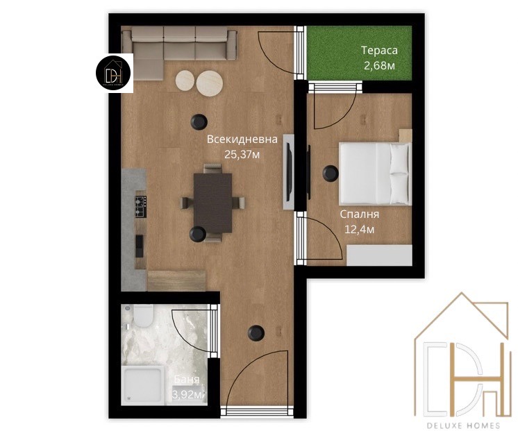 Te koop  1 slaapkamer Plovdiv , Trakija , 65 m² | 42258303 - afbeelding [2]