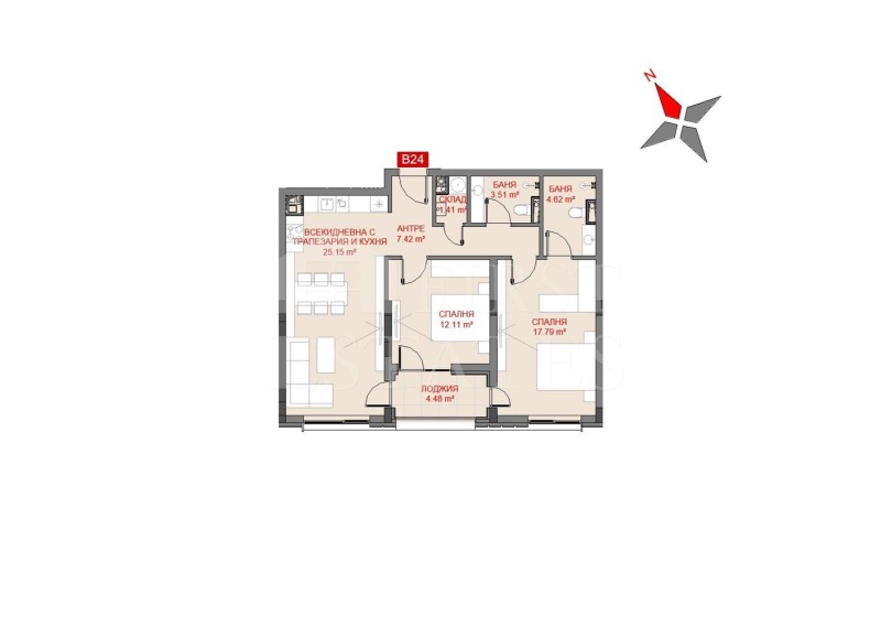 Продава 3-СТАЕН, гр. София, Манастирски ливади, снимка 8 - Апартаменти - 51836864