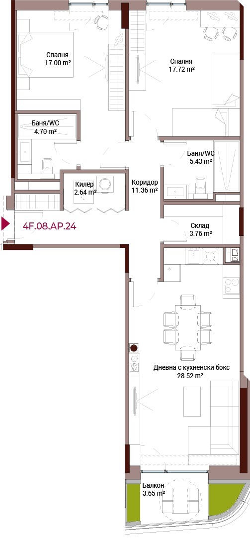 Te koop  2 slaapkamers Sofia , Lozenets , 146 m² | 51282916 - afbeelding [2]