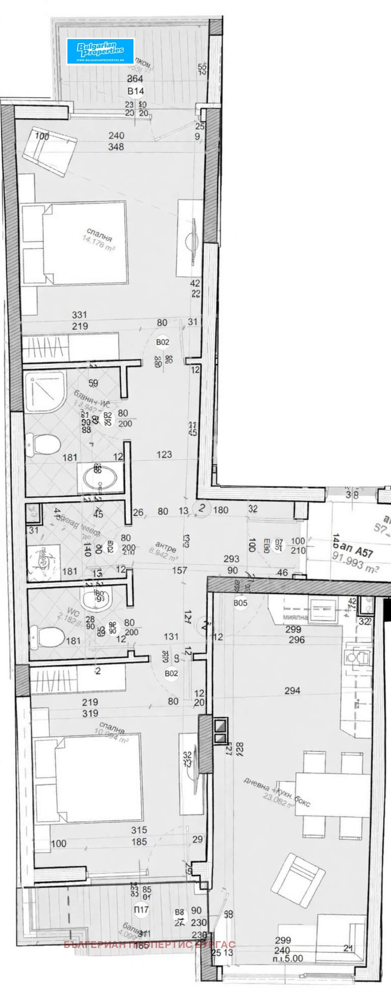 Продава 3-СТАЕН в град Бургас, Меден рудник - зона В - 103 кв.м / 103 830 € » 203 073.83 лв., БЪЛГЕРИАН ПРОПЕРТИС БУРГАС