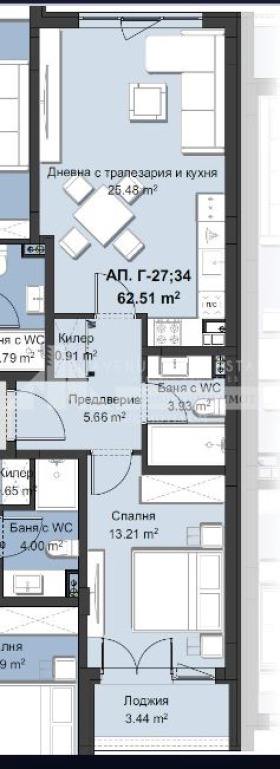 Na prodej  1 ložnice Plovdiv , Christo Smirnenski , 79 m2 | 94966184 - obraz [2]