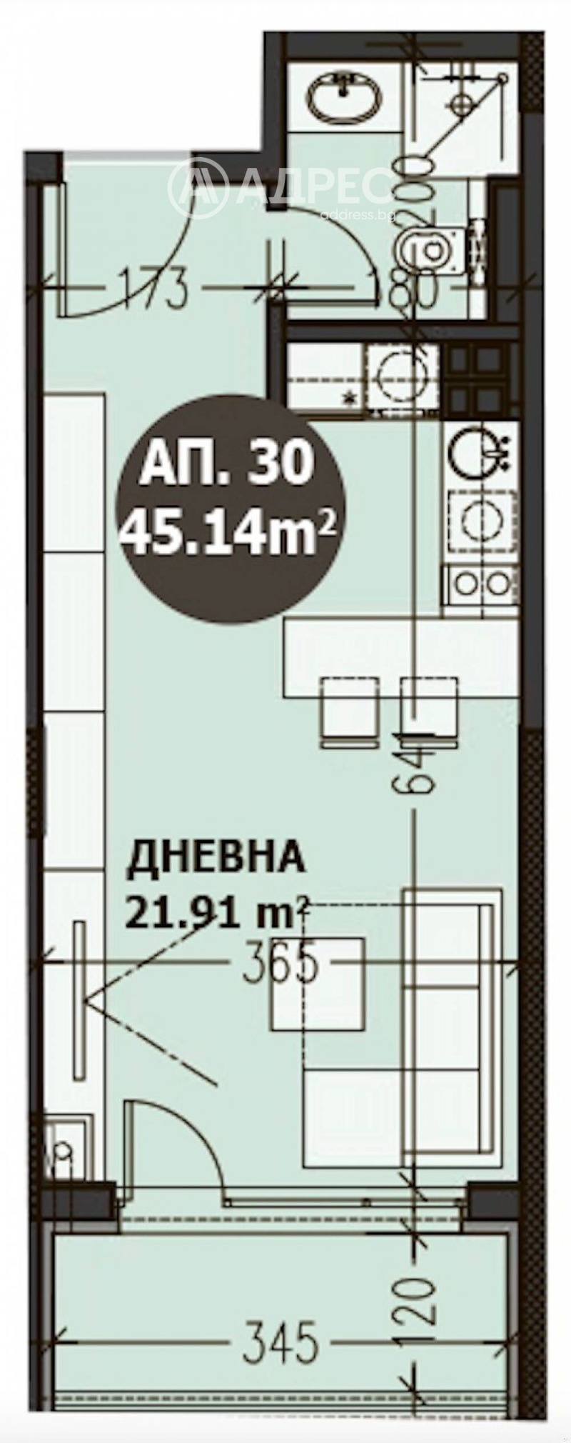 Продава 1-СТАЕН, гр. София, Малинова долина, снимка 3 - Aпартаменти - 46916911