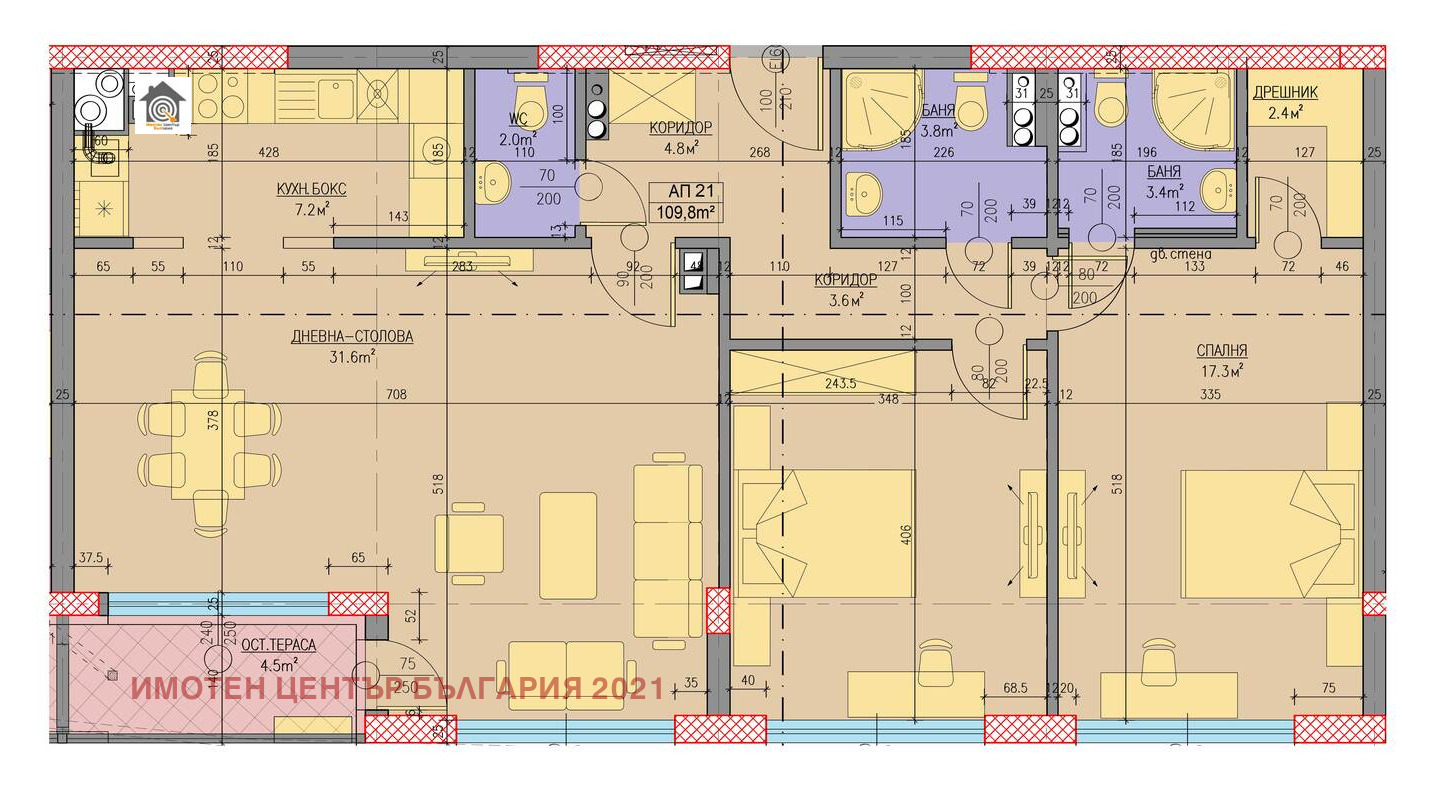 Продава 3-СТАЕН, гр. София, Кръстова вада, снимка 2 - Апартаменти - 53097080