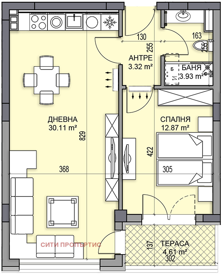 Продава 2-СТАЕН, гр. Пловдив, Гагарин, снимка 10 - Апартаменти - 55087075
