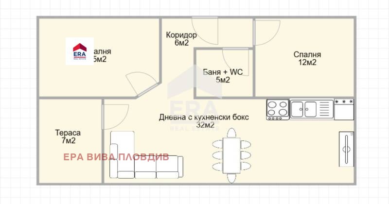 Продава  3-стаен, град Пловдив, Южен •  134 300 EUR • ID 50244520 — holmes.bg - [1] 