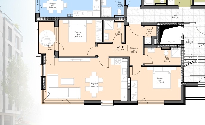 Na prodej  2 ložnice Plovdiv , Christo Smirnenski , 104 m2 | 31811769 - obraz [3]