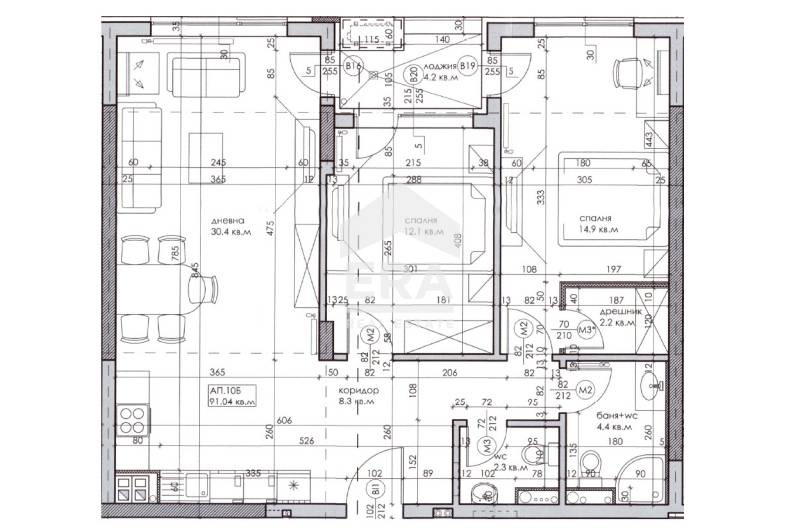 Продава 3-СТАЕН, гр. София, Дружба 2, снимка 4 - Апартаменти - 52456098