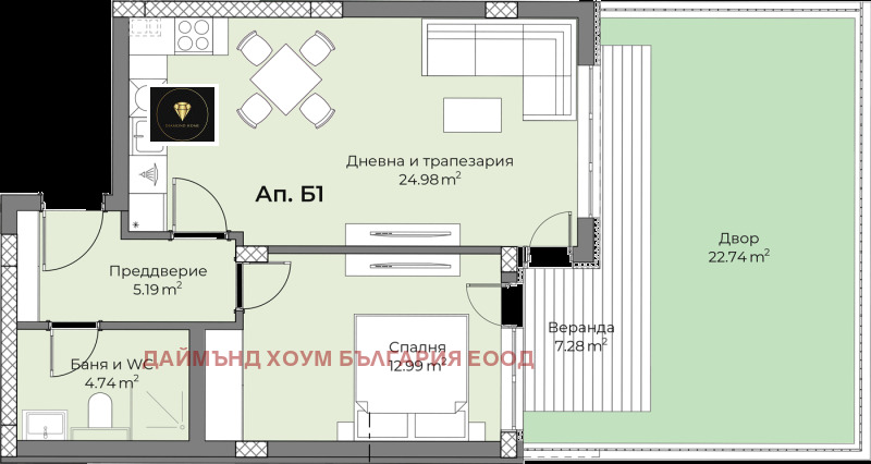 Til salg  1 soveværelse Plovdiv , Belomorski , 95 kvm | 36086563 - billede [8]