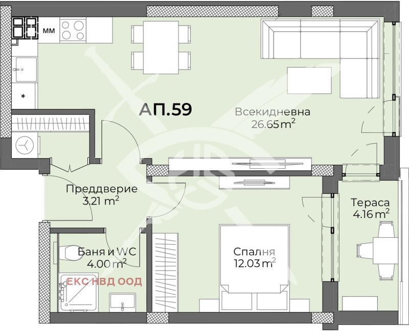 À venda  1 quarto Plovdiv , Hristo Smirnenski , 75 m² | 40387910