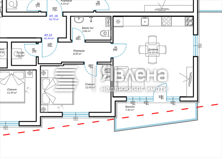 Продава 2-СТАЕН, гр. Варна, м-т Пчелина, снимка 2 - Апартаменти - 53169808