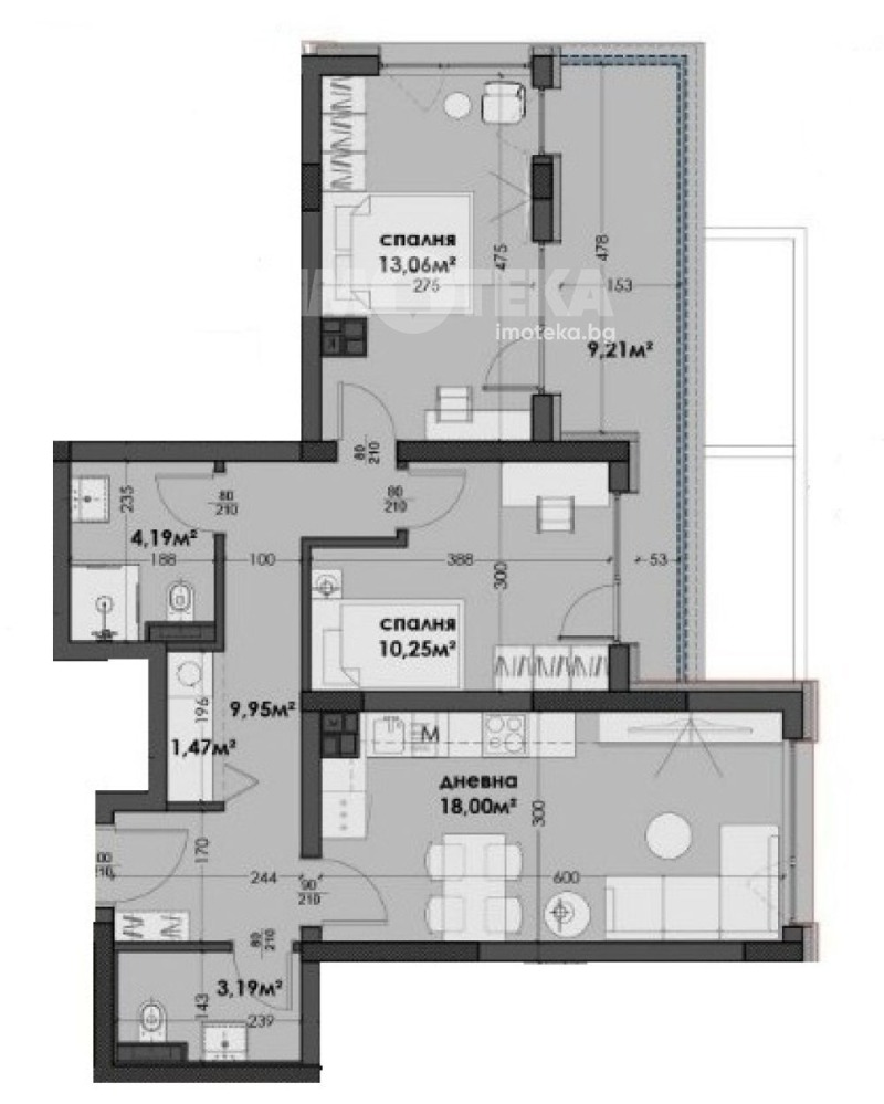 Na prodej  2 ložnice Varna , Izgrev , 101 m2 | 43784058 - obraz [5]