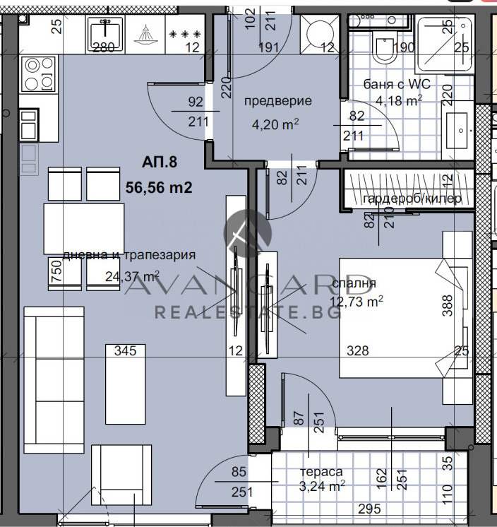На продаж  1 спальня Пловдив , Тракия , 66 кв.м | 34380979 - зображення [4]