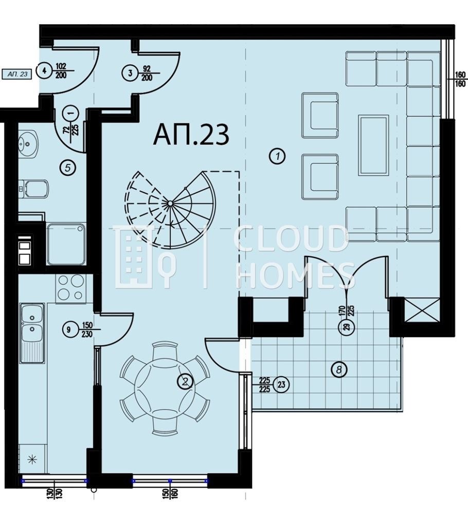 Продава МЕЗОНЕТ, гр. София, Манастирски ливади, снимка 2 - Апартаменти - 53631780
