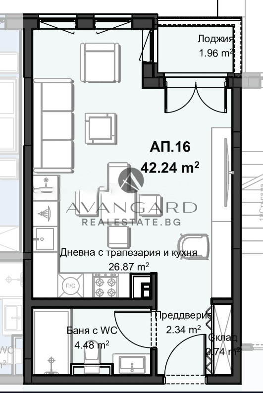 Продава 1-СТАЕН, гр. Пловдив, Христо Смирненски, снимка 2 - Апартаменти - 55314289