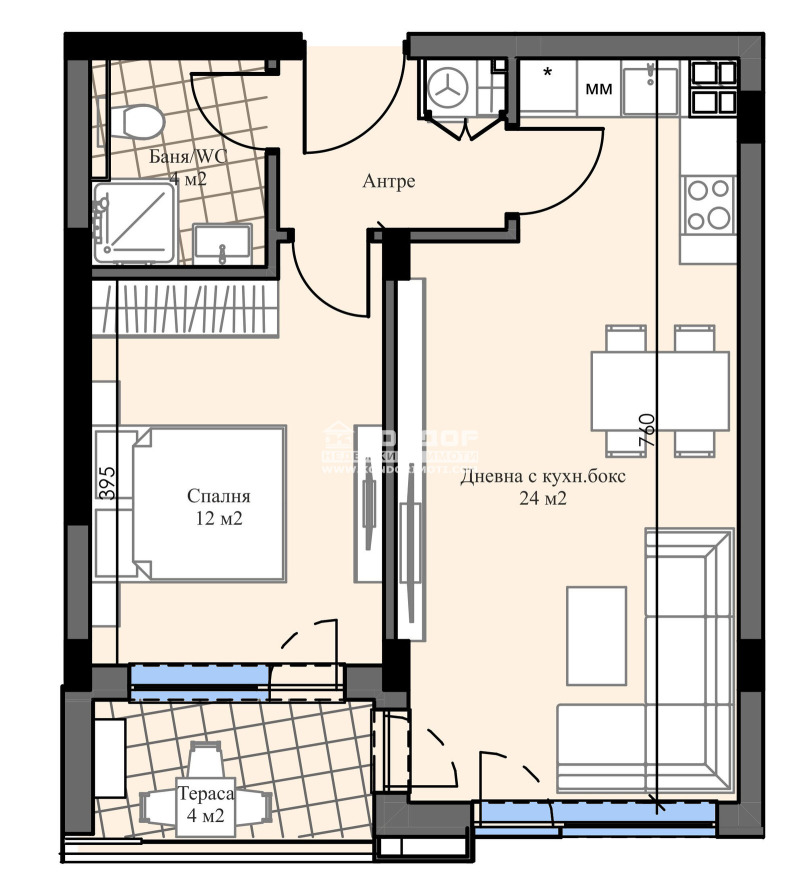 Продава  2-стаен град Пловдив , Христо Смирненски , 68 кв.м | 39097483 - изображение [3]