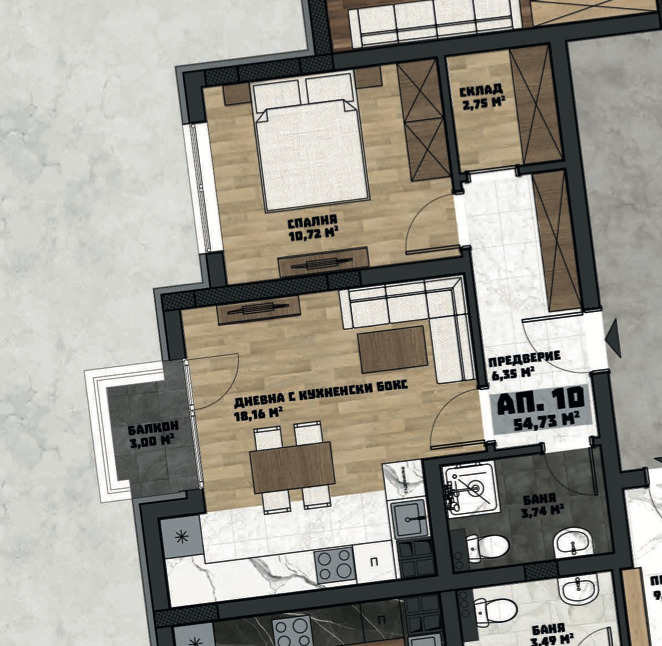Продава  2-стаен град София , Обеля 2 , 67 кв.м | 96657845 - изображение [6]