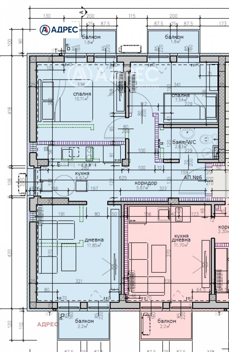 In vendita  2 camere da letto Varna , m-t Manastirski rid , 67 mq | 67903345 - Immagine [2]