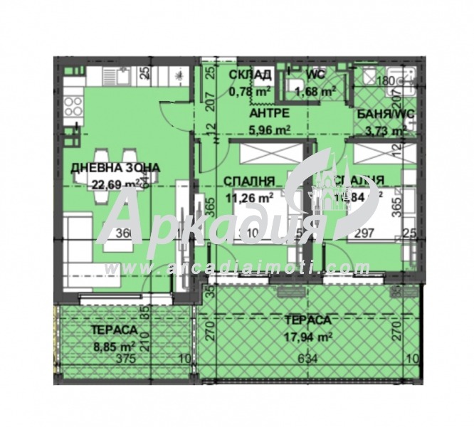 Продава 3-СТАЕН, гр. Пловдив, Остромила, снимка 2 - Апартаменти - 52400501
