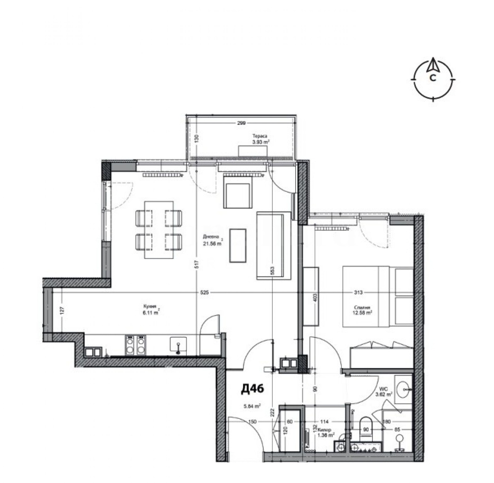 Продава 2-СТАЕН, гр. Пловдив, Кършияка, снимка 3 - Апартаменти - 53616372