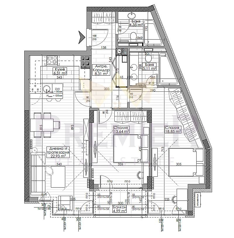 Продава 3-СТАЕН, гр. София, Манастирски ливади