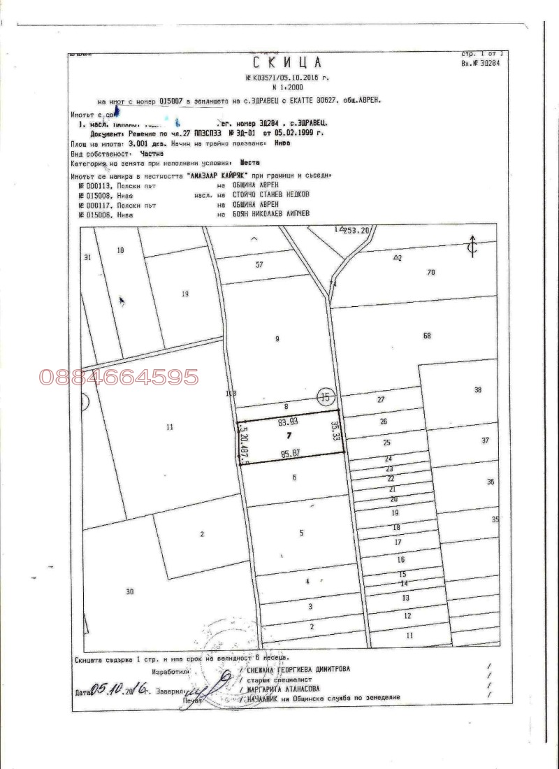 Продава ПАРЦЕЛ, с. Здравец, област Варна, снимка 4 - Парцели - 48035649