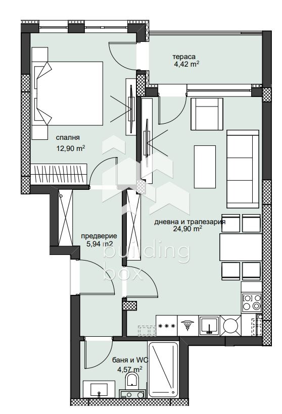 Zu verkaufen  1 Schlafzimmer Plowdiw , Hristo Smirnenski , 76 qm | 86623431 - Bild [5]