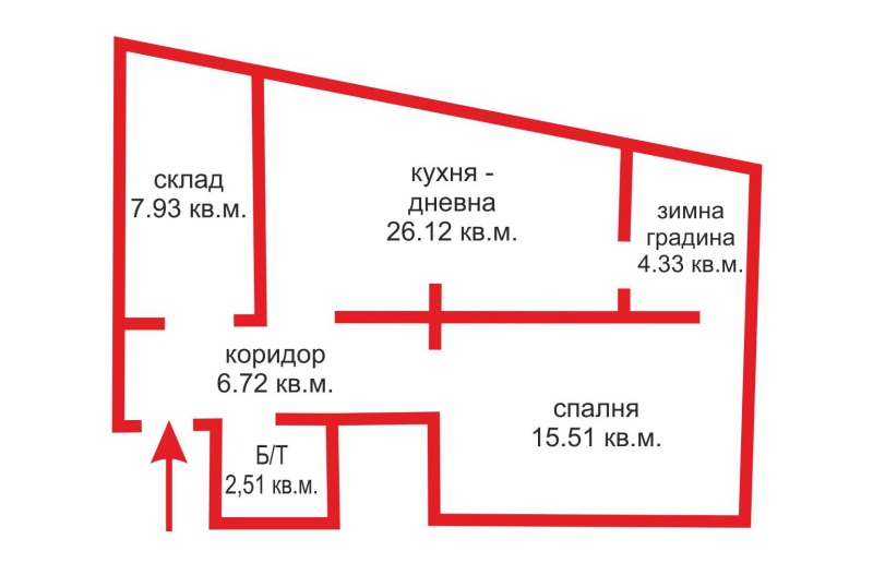 Eladó  1 hálószoba Ruse , Centar , 73 négyzetméter | 92019005