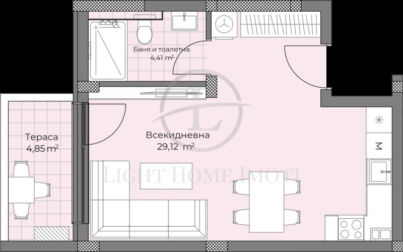 Til salg  Studie Plovdiv , Ostromila , 53 kvm | 46417594 - billede [5]