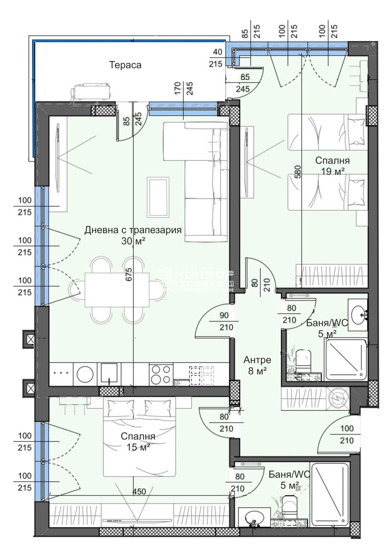 Продава 3-СТАЕН, гр. Пловдив, Тракия, снимка 5 - Апартаменти - 42153870