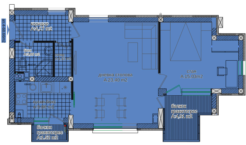 Продава 2-СТАЕН, гр. София, Манастирски ливади, снимка 2 - Aпартаменти - 46598964