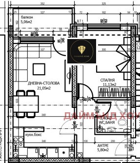 In vendita  1 camera da letto Plovdiv , Trakiia , 65 mq | 61718255 - Immagine [2]