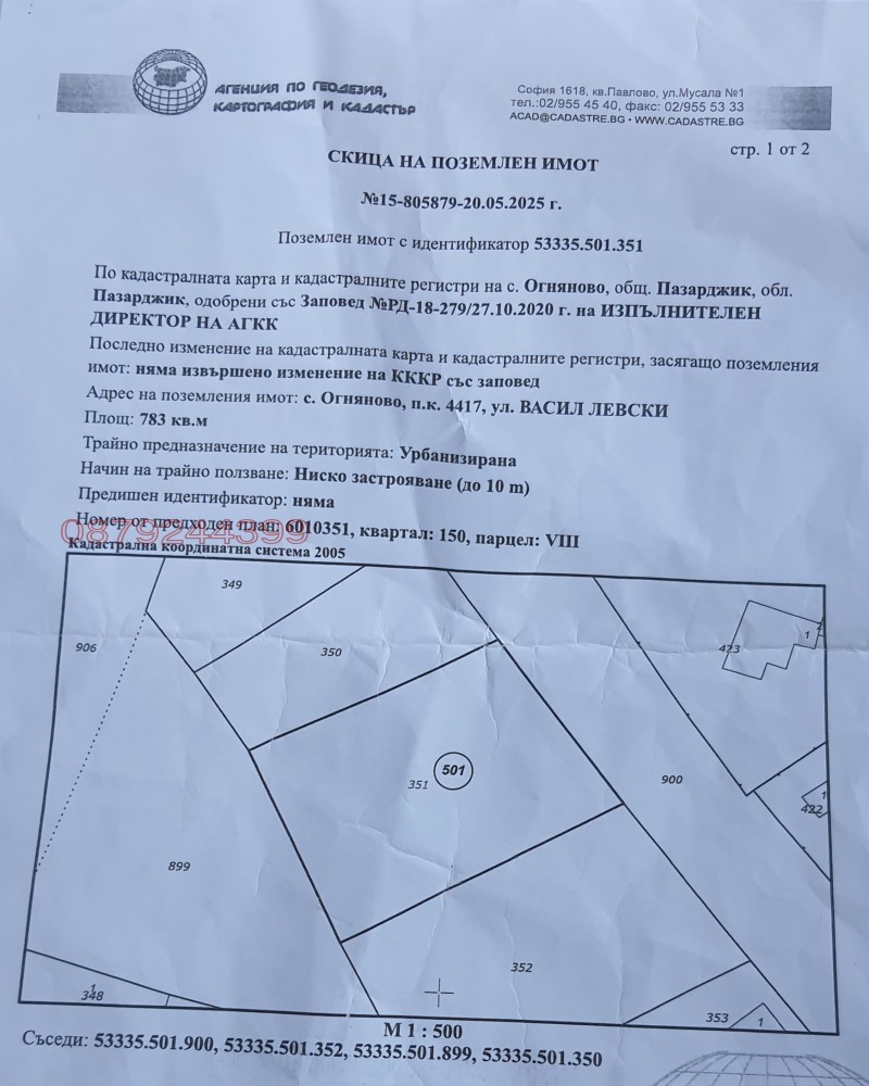 Продава ПАРЦЕЛ, с. Огняново, област Пазарджик, снимка 7 - Парцели - 52780171