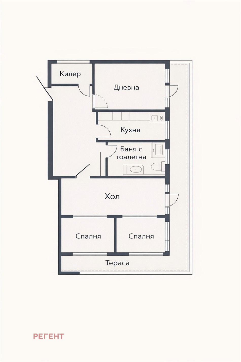 Продава 3-СТАЕН, гр. Габрово, Център, снимка 2 - Апартаменти - 53718968