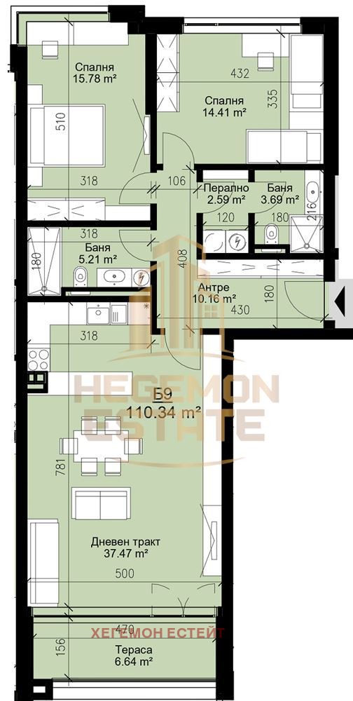 Продается  2 спальни Варна , Бриз , 127 кв.м | 14038912 - изображение [2]