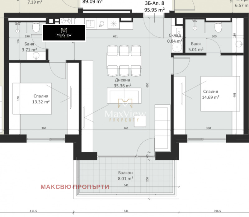 Te koop  2 slaapkamers Sofia , Malinova dolina , 115 m² | 37819194 - afbeelding [2]