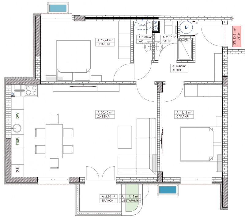 Продава 3-СТАЕН, гр. София, Витоша