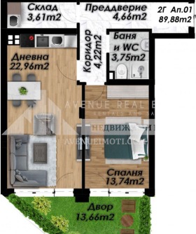 1 quarto Belomorski, Plovdiv