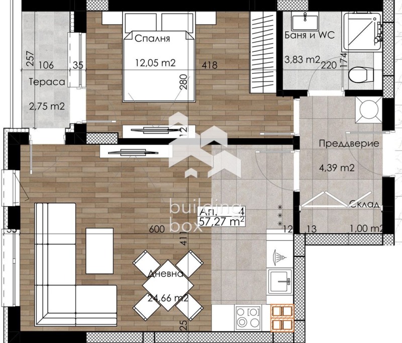 Продава 2-СТАЕН, гр. Пловдив, Остромила, снимка 8 - Aпартаменти - 47105011