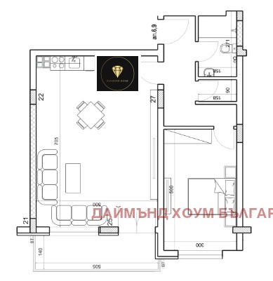 Продава 2-СТАЕН, гр. Пловдив, Младежки Хълм, снимка 2 - Aпартаменти - 47601759