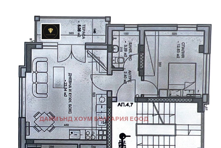 Продава 2-СТАЕН, гр. Пловдив, Христо Смирненски, снимка 2 - Aпартаменти - 48781486