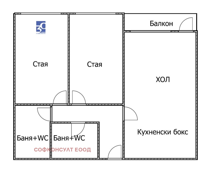 Продава 3-СТАЕН, гр. София, Банишора, снимка 11 - Aпартаменти - 49300050