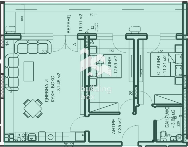 Продава 3-СТАЕН в град Пловдив, Младежки Хълм - 87 кв.м / 138 298 € » 270 487.38 лв., БИЛДИНГ БОКС